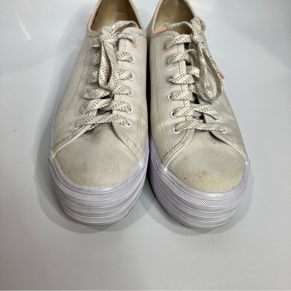 Keds Triple Up white canvas platform Sneakers size 8.5 - Picture 3 of 11